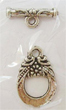 Zinc Alloy Toggle Clasp, Oval, single-strand cadmium free 